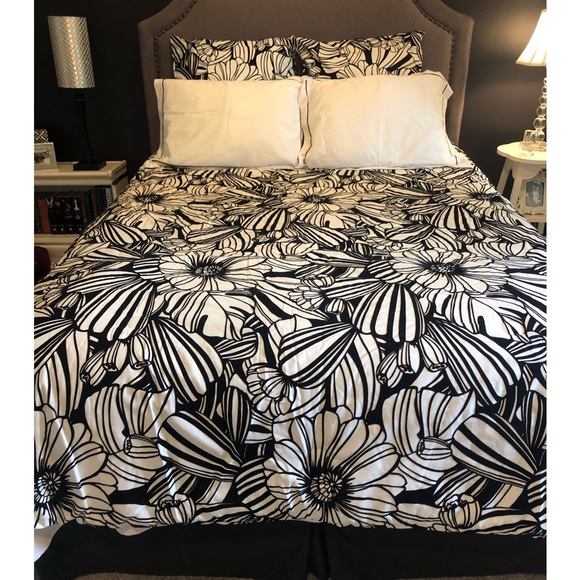 Echo Design Bedding Black White Flocked Comforter Set Poshmark